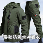 968 spring and autumn wear-resistant suit Army Green / 165