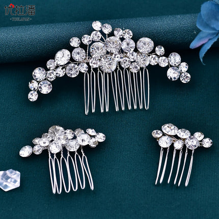 Youlapan Foreign Trade Bridal Set with Diamond-Encrusted Hair Accessories, Hairpin, Wedding Updo Accessories, Hair Comb, Hair Ornament Hp387