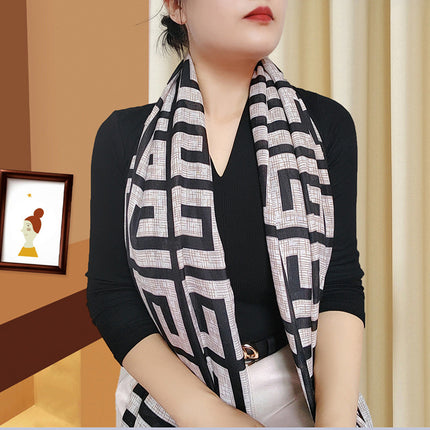 Western style large size sunscreen scarf air conditioning shawl outdoor dual-use women's summer thin neck protection versatile fashion scarf