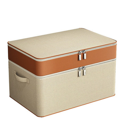 Non-woven large-capacity household clothes storage box wardrobe layered cotton quilt storage storage packaging finishing