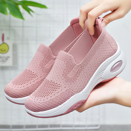 Cross-Border Plus-Size Women's Shoes 2026 Summer Slip-On Flats Casual Shoes Breathable Shallow Mouth Comfortable Walking Shoes