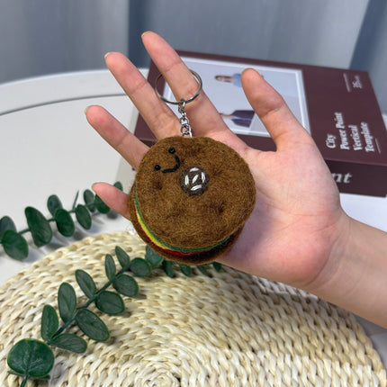 Nepalese Handmade Wool Felt Finished Vegetable and Fruit Bag Pendant Cute Bread Keychain Creative Decoration