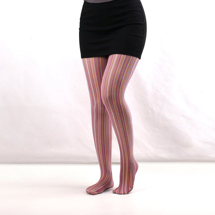 Cross-Border Spring and Autumn Thin Pantyhose Women's Stockings Red Lip Plaid Star Print Pantyhose Leggings Summary Wholesale