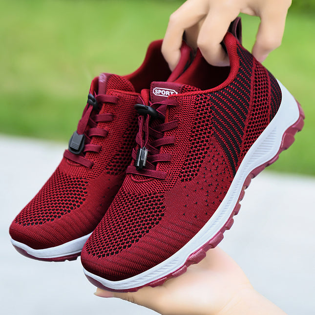 Women's Summer New Walking Shoes, Soft-Soled Running Shoes for Middle-Aged and Elderly People, Breathable Sports Shoes for Couples, Gift Wholesale Travel Shoes