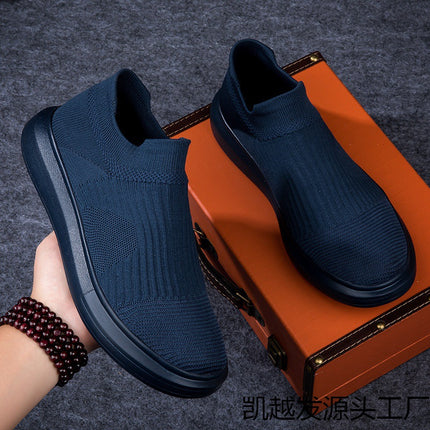 Spring and Summer New Foreign Trade Outdoor Men's Shoes Low-top Foot Light Hosiery Shoes Ultra-light Sports Running Cross-border Men's Shoes
