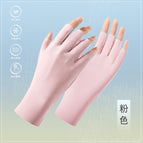Half finger cycling manicure gloves-pink / One size fits all