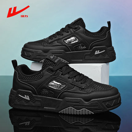 Huili Men's Board Shoes Summer Breathable Mesh Couple White Shoes Red Hollow Single Mesh Sports Casual Shoes 2025