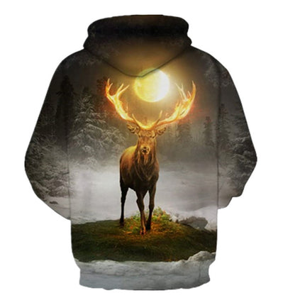 Cross-Border European and American Amazon Men's Animal Scorpion Pullover 3D Digital Printing Hoodie Long-Sleeved Jacket Sweatshirt