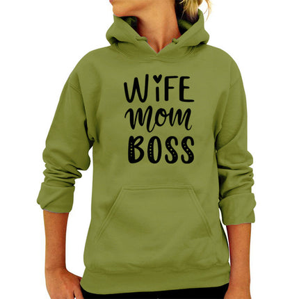 Amazon AliExpress ebay cross-border wife mom printed hooded vests autumn and winter European and American women's
