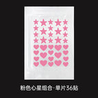 Pe material / 36 stars + love acne patch pink