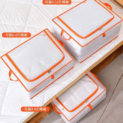 Transparent Mesh Quilt Storage Bag Large Capacity Folding Home Wardrobe Clothing Moving Packing Bed Bottom Storage Bag