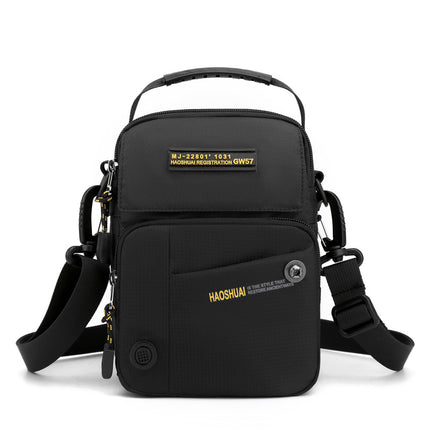 New Water-Repellent Nylon Cloth Men's Bag Outdoor Travel Shoulder Crossbody Bag Simple Casual Waist Bag Street Small Bag