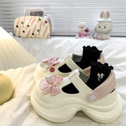 2026 Summer Women's Closed-Toe Sandals with Height Increase for Outdoor, Office, and Home Use, Waterproof, Sweet and Cute Casual Clogs