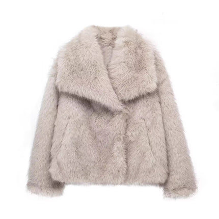 SAW AliExpress Independent Station Women's Wear European and American Style Artificial Fur Effect Short Coat 4360 240 712