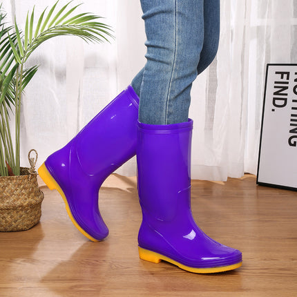 Brand New Material Quick-Drying Lining-Free Water Shoes Women's High Water Boots Long Boots Mesh-Free Non-Slip Rain Boots Women's Rubber Shoes Wholesale