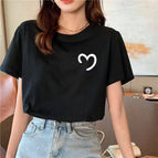 Half heart Black / S