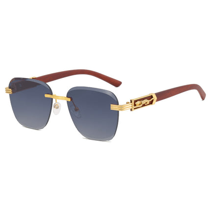 New Fashion Frameless Edge Sunglasses Women's Multilateral Glasses Men's Personalized Wear Street Shot Sunglasses 80