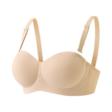 Half-Cup Seamless Small Bust Enhancing Push-Up Bra, 12-Cup Anti-Slip Strapless Underwear for Women, New Summer Product