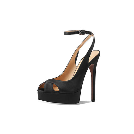 Ultra High Heels 2025 Summer New Women's Shoes Stiletto Waterproof Platform Fashion Shoes Open Toe Sandals