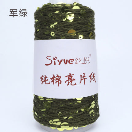 Siyue pure cotton sequined yarn size beads 3+6 hand-woven yarn tube yarn factory wholesale wool ball cross-border