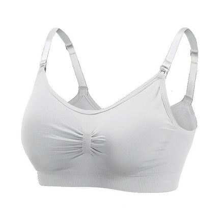 Back-Opening Seamless Plus-Size Nursing Bra, Adjustable Push-Up Postpartum Thin Bra for Breastfeeding
