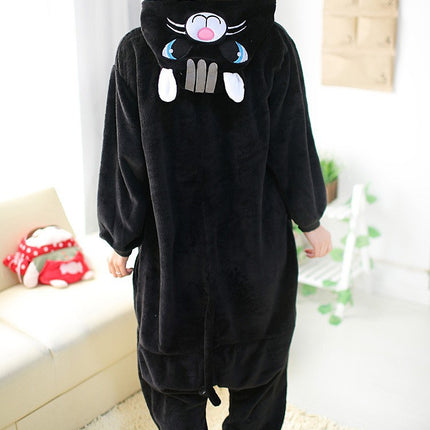 Mixed batch autumn and winter flannel cartoon one-piece pajamas home performance clothes toilet version adult home clothes pajamas