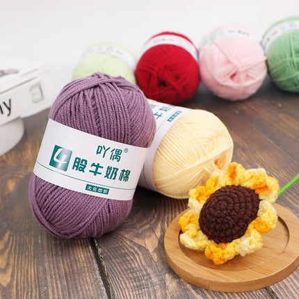Aridor 4 strands milk cotton wool tufting gun special thread carpet crochet doll yarn children crochet thread