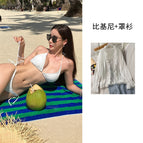 White bikini white blouse / M