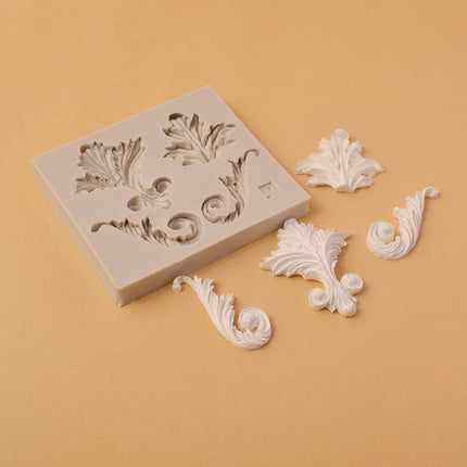 Embossed combination of various photo frame flower frame edge silicone handmade chocolate candy cake mold candy tool