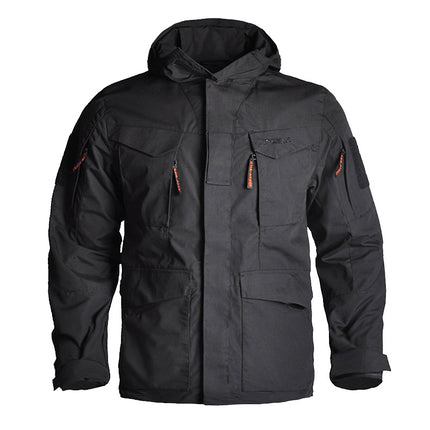Hanye Outdoor Tactical Windbreaker Mid-Length M65 Jacket Spy Shadow Men's Waterproof Autumn and Winter Jacket