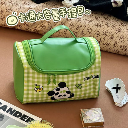 Cute Satchel Cosmetic Bag for Women, Satchel Large Capacity 2025 New Partition Cosmetics Bag, Travel Toiletry Bag