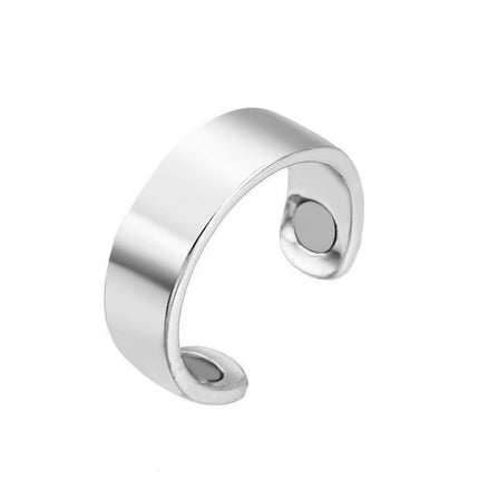 Cross-Border Hot Selling Magnetic Bracelet European and American Jewelry Pure Glossy Magnet Opening Rose Gold Bracelet Ring Set for Men and Women