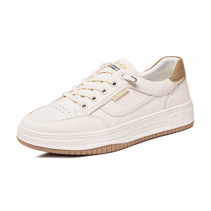 Genuine Leather White Sneakers for Women 2026 Spring/Summer Mesh Breathable Comfortable Lightweight Sneakers Hollow Thin Stylish Women's Casual Shoes