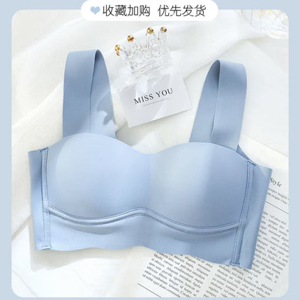 Tube top seamless sports underwear women's vest thin small chest push up top support big chest show small wireless bra