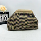Diagonal striped black khaki / 30*22*9cm