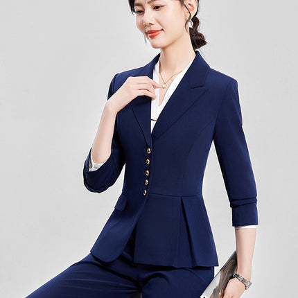 Suit suit Women's Autumn Korean Style Temperament Professional Jewelry Store Sales Office Front Desk Guide Work Clothes Work Suit