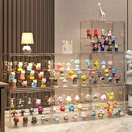 PET Blind Box Storage Display Stand Stepped Transparent Hand Bubble Mate Doll Dust-proof Box