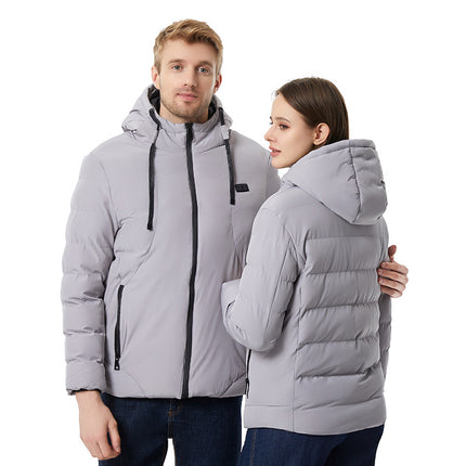 Cross-Border Popular Smart Heating Clothing Outdoor Hooded Thickened Casual Men's and Women's Cotton Clothing Constant Temperature Cold-Proof Heating Jacket