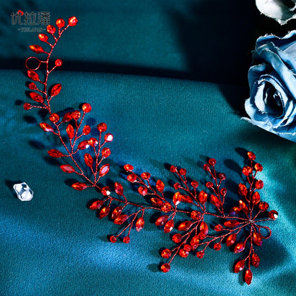 Youlapan Bridal Handmade Diamond-Encrusted Hairband, Hairpin, Wedding Dress Accessories, Simple and Elegant, Versatile Hair Chain Hp21