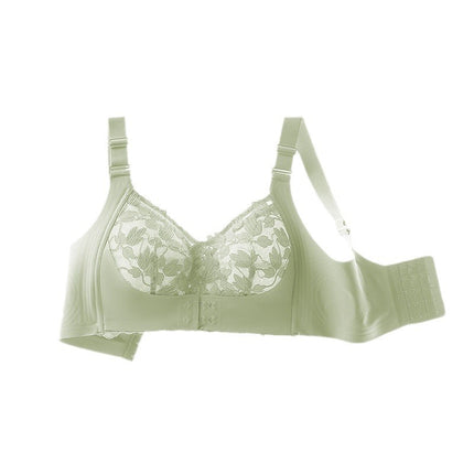 Original Front Buckle Latex Underwear Women's Small Chest Push-up Adjustable Non-rims Bra Anti-sagging Thin