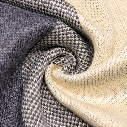 2024 New Fashion Simple Style High Sense Men's Knitted Wool Scarf British Style Warm Cold-proof Scarf