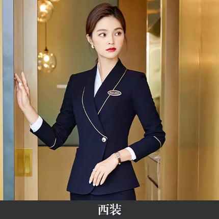 High-end hotel front desk reception work clothes temperament sales department property case real estate consultant professional suit women's clothing