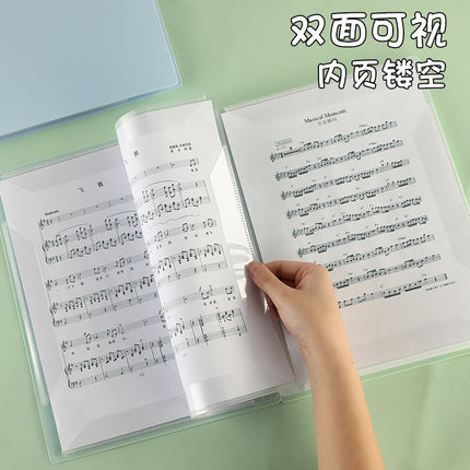 Morandi 40/60 Page Note Folder A4 Student Music Score Folder Piano Music Score Book Waterproof Folder Wholesale