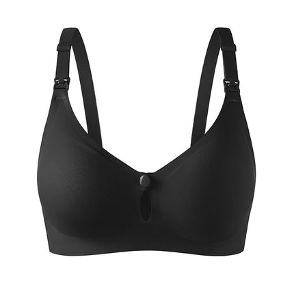 Summer factory wholesale front buckle lactation bra thin no steel ring jelly glue postpartum lactation underwear