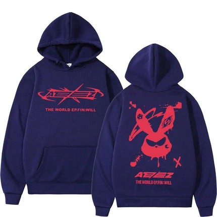 Ateez the World Ep Fin Will Album Tour Print Hoodie Men Wome