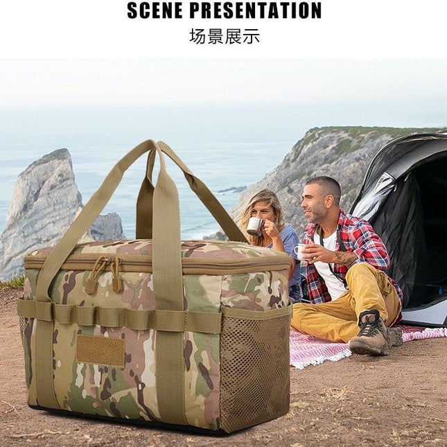 Outdoor Camouflage Picnic Bag, Travel Handbag, Camping Tactical Bag, Picnic Folding Portable Storage Bag