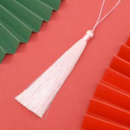 13cm Closed Tassel Fan Accessories Chinese Style Fan Pendant Bookmark Clothing Hanging Spike Accessories Jewelry Decoration Tassel