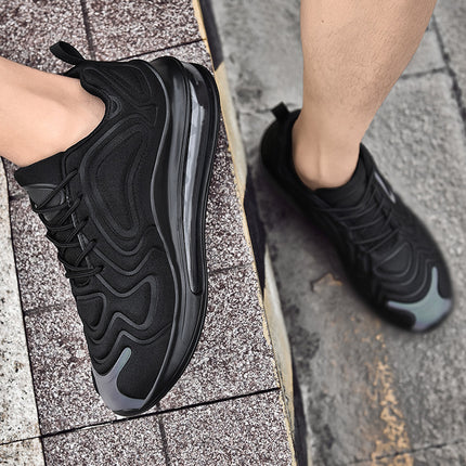 Cross-Border Large Size Casual Sports Couple Shoes Air Cushion Running Shoes Comfortable and Versatile Trendy Popular Mesh Hiking Shoes for Men