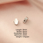 6*8mm palm small hole beads / XKZ005-steel color horizontal hole palm hole beads