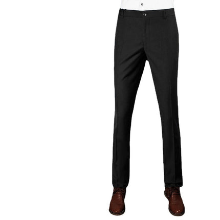 The Source of Trousers Factory Direct Sales Autumn and Winter Slim Fit Warm Fleece-Lined Thickeneded Suit Trousers Straight-Leg Non-Iron Business Casual Trousers